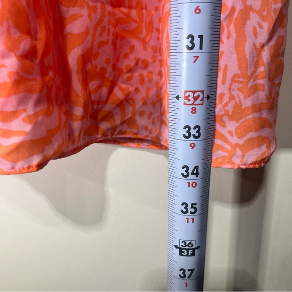 Lilly Pulitzer Vibrant Coral and Pink Dress with Giraffe & Leaf Design - Picture 13 of 13